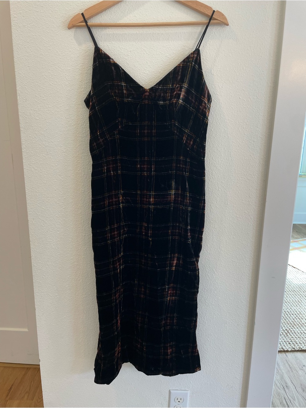 Vintage Jcrew velvet plaid sleeveless dress size 2 fits like size small